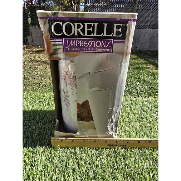 Corning Corelle Impressions WISTERIA Thermal Carafe NEW New In Box Super Rare - Picture 4 of 11